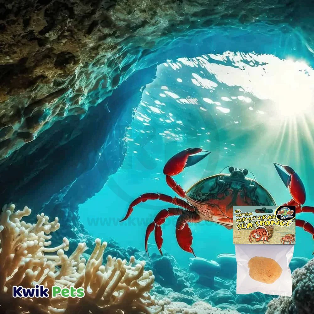 Zoo Med All Natural Hermit Crab Sea Sponge Yellow 1 Count - Image 4