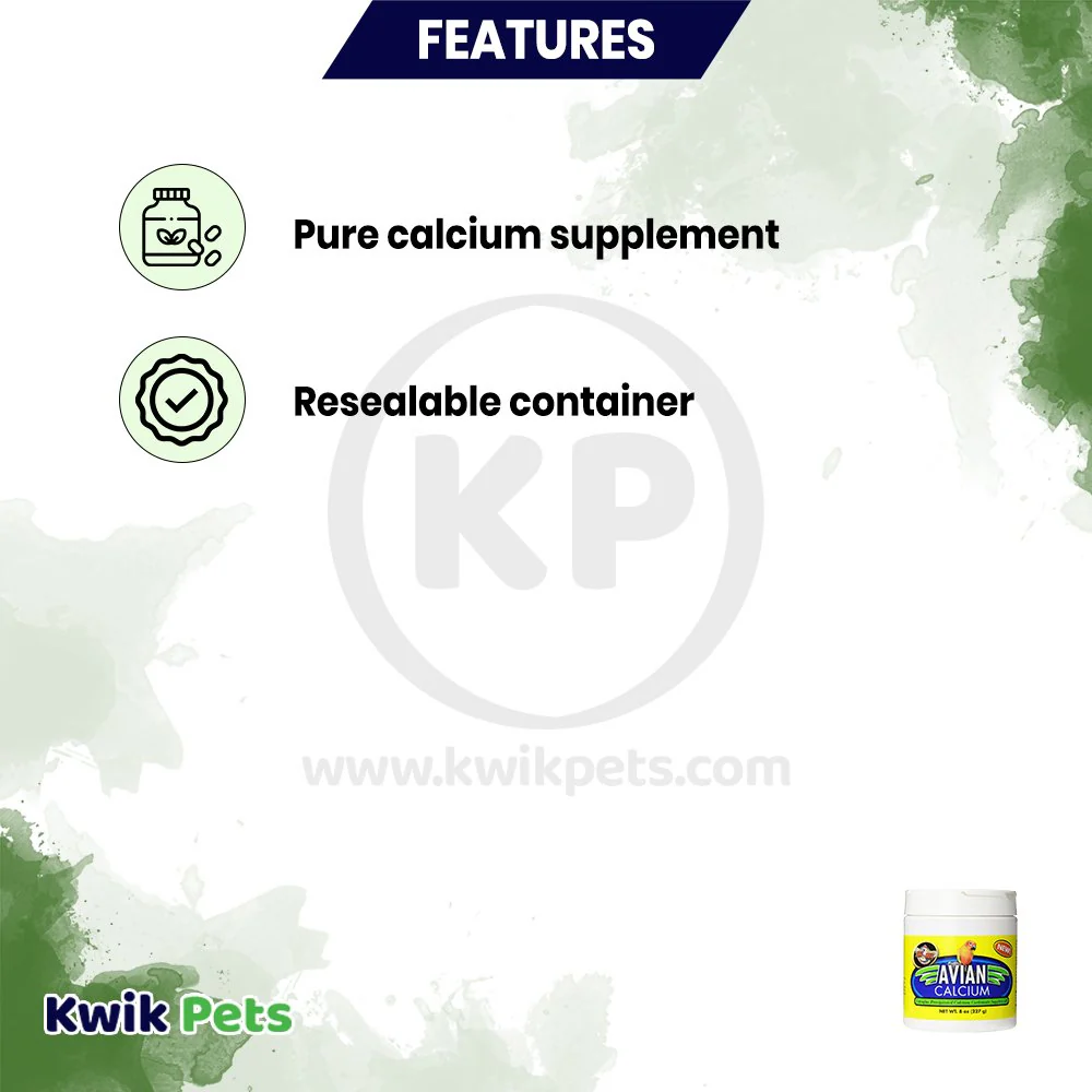 Zoo Med Avian Calcium Bird Supplement 8-oz - Image 2