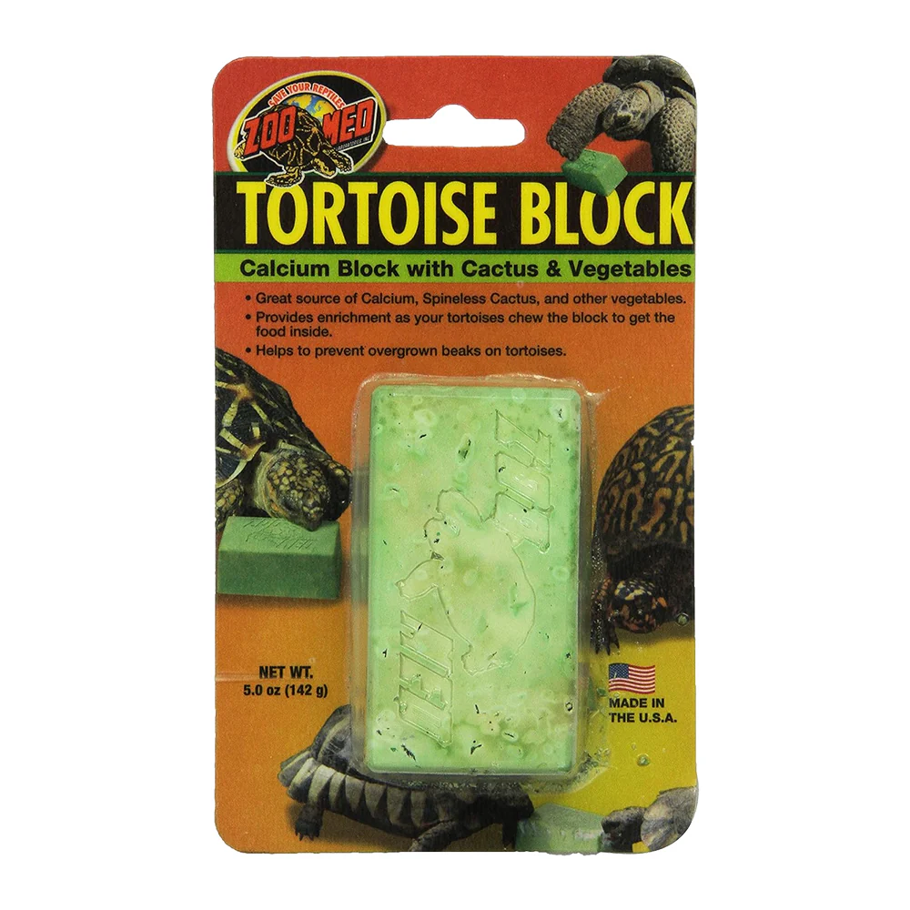 Zoo Med Banquet Tortoise Calcium Block with Cactus & Vegetables Large 5-oz