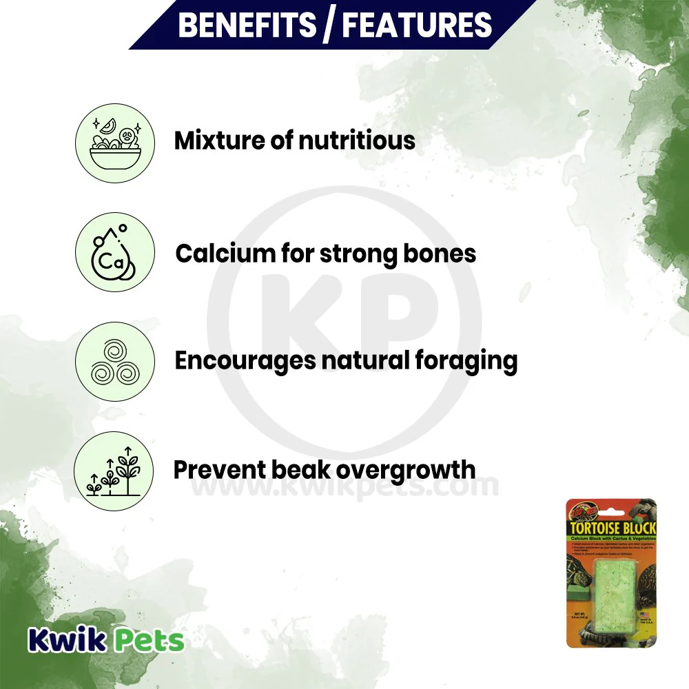 Zoo Med Banquet Tortoise Calcium Block with Cactus & Vegetables Large 5-oz - Image 3