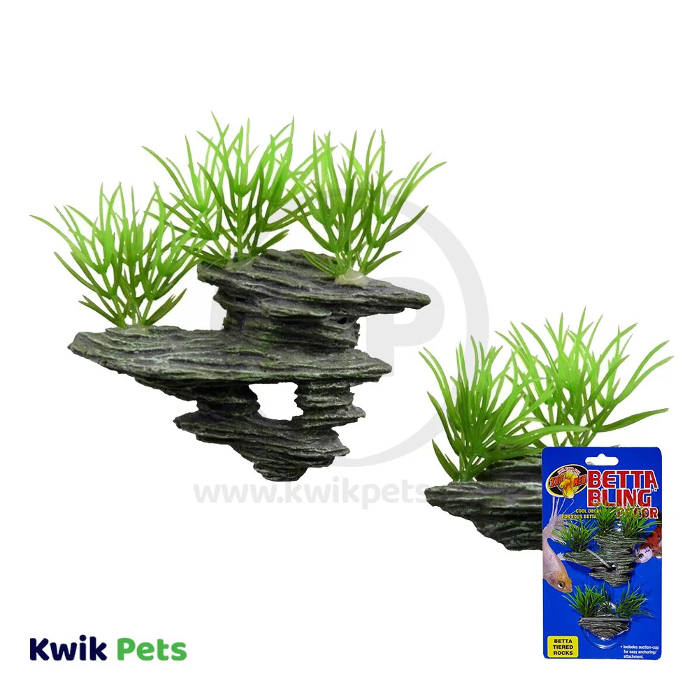 Zoo Med Betta Bling Tiered Rocks Green & Grey - Image 4