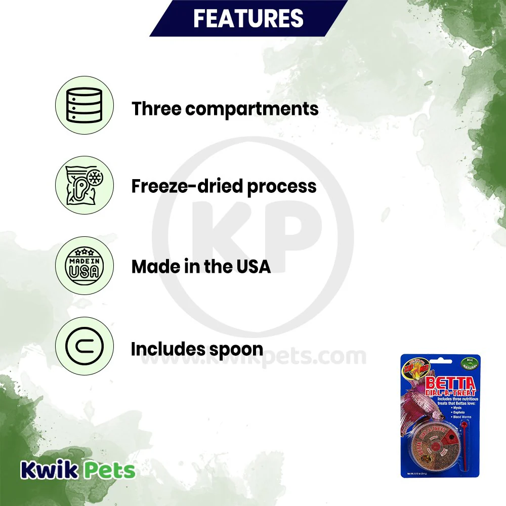 Zoo Med Betta Dial-A-Treats Freeze Dried Fish Food 0.12-oz - Image 3