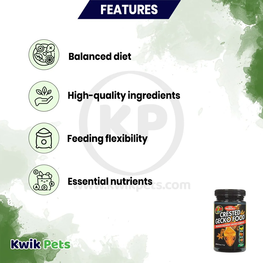 Zoo Med Premium Blended Watermelon Flavor Crested Gecko Dry Food 4-oz - Image 2