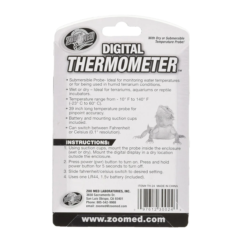 Zoo Med Yellow Digital Terrarium Thermometer - Image 2