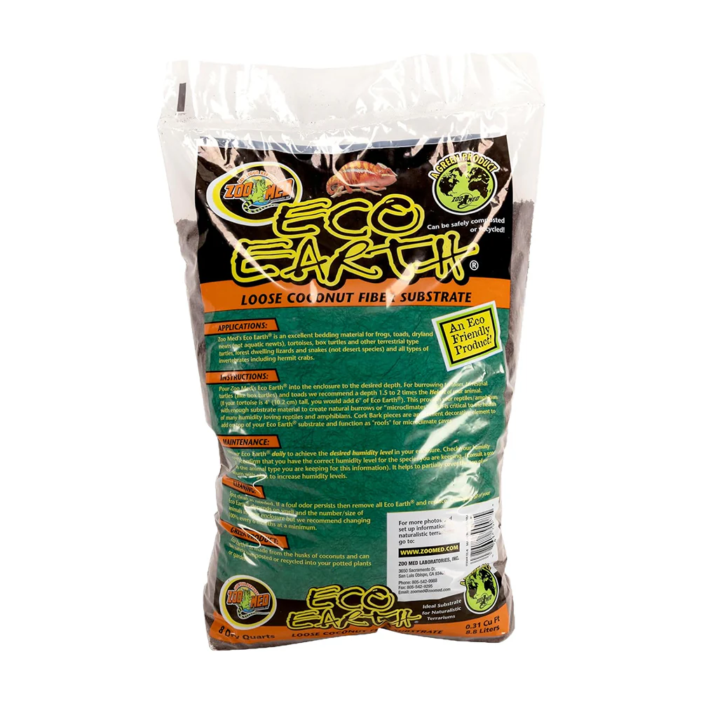 Zoo Med Eco Earth Loose Coconut Fiber Substrate Brown 8 Quarts - Image 2
