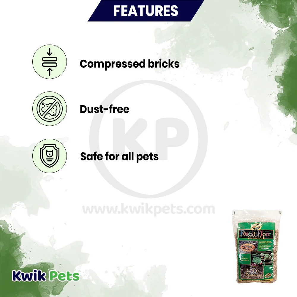 Zoo Med Forest Floor Natural Cypress Mulch Bedding Substrate Brown 8 Quarts - Image 3