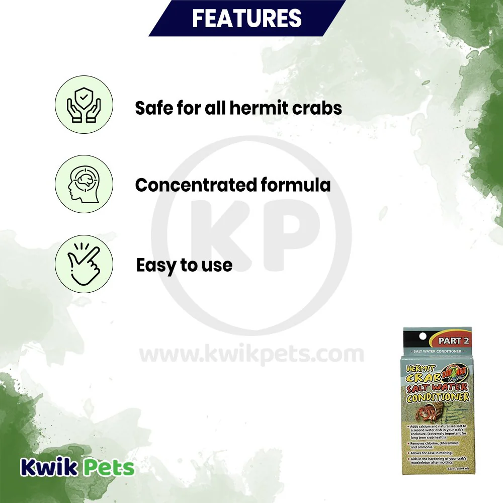 Zoo Med Hermit Crab Salt Water Conditioner 2.25-oz - Image 2