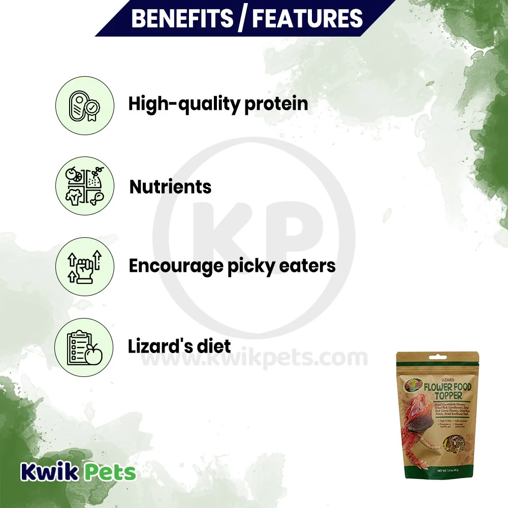 Zoo Med Lizard Flower Food Topper 1.4-oz - Image 2