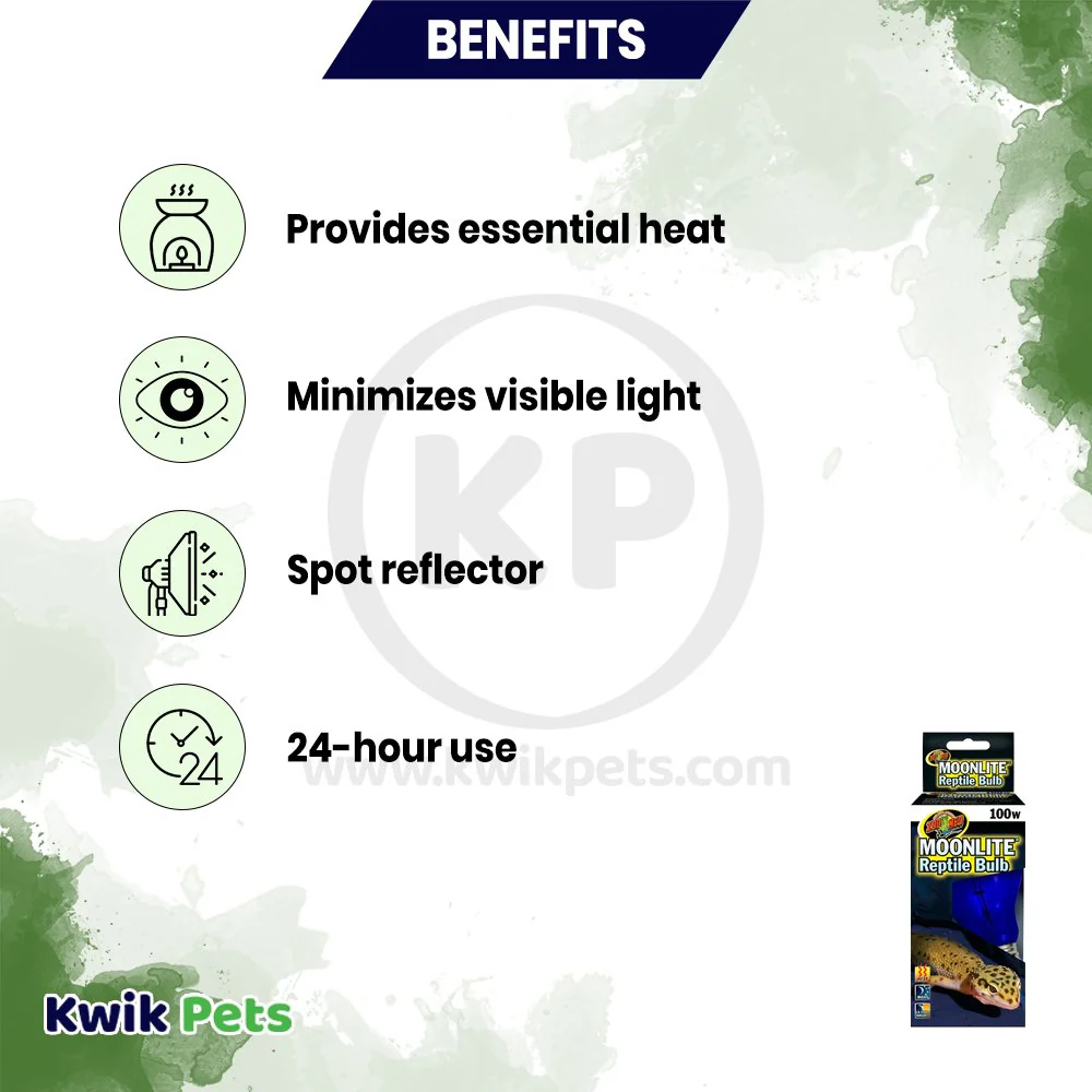 Zoo Med Moonlite Reptile Bulb Deep Blue 100W - Image 3