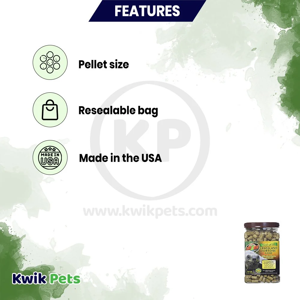 Zoo Med Natural Grassland Tortoise Dry Food 35-oz - Image 3
