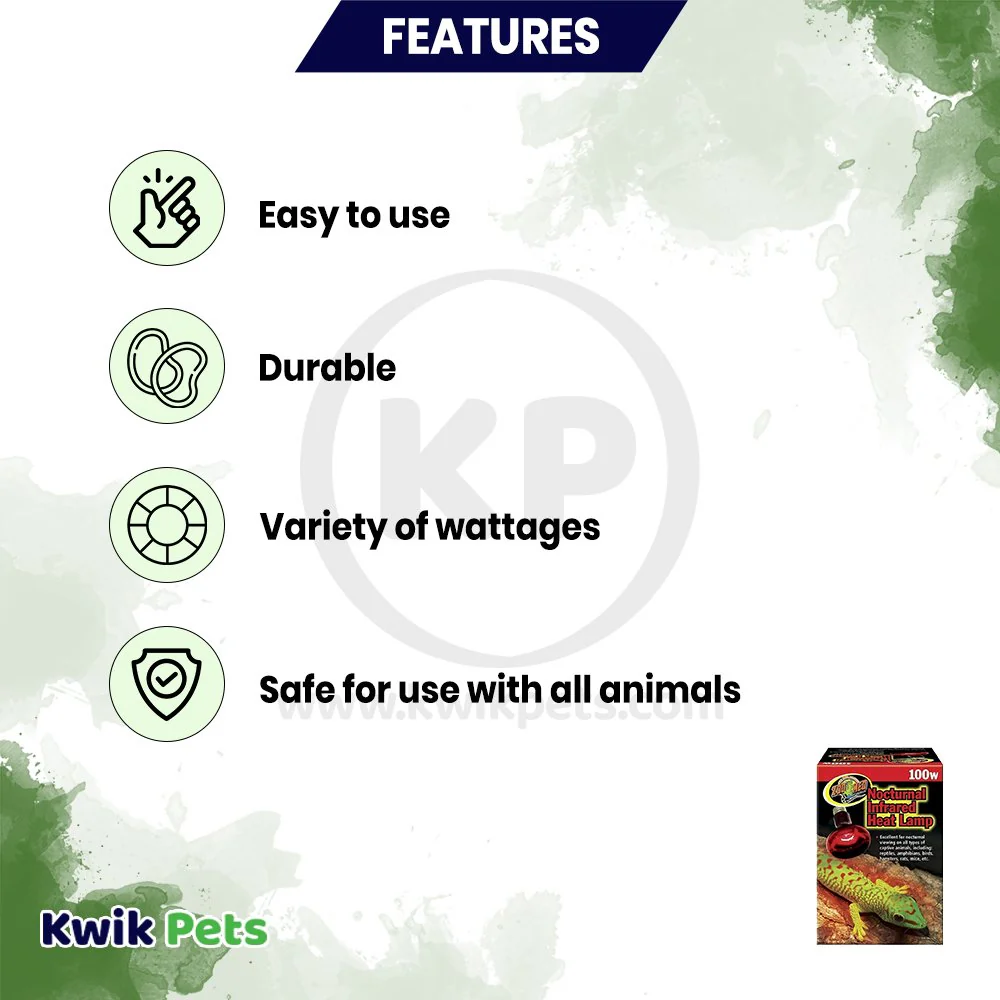 Zoo Med Nocturnal Infrared Heat Lamp 100W - Image 2
