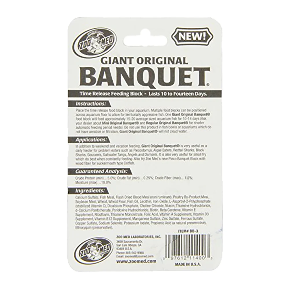 Zoo Med Original Banquet Fish Feeding Block Giant 1.4-oz - Image 2