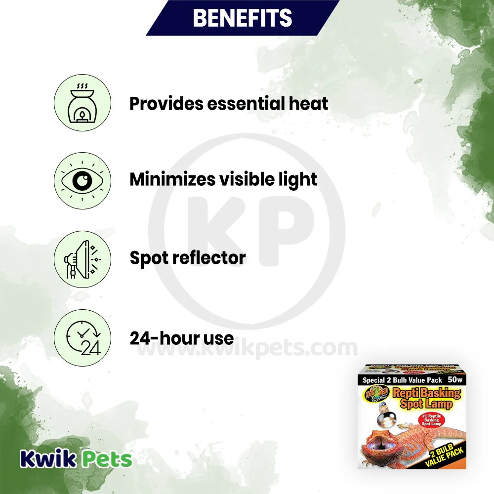 Zoo Med Repti Basking Spot Lamp 50W 2 Count - Image 3