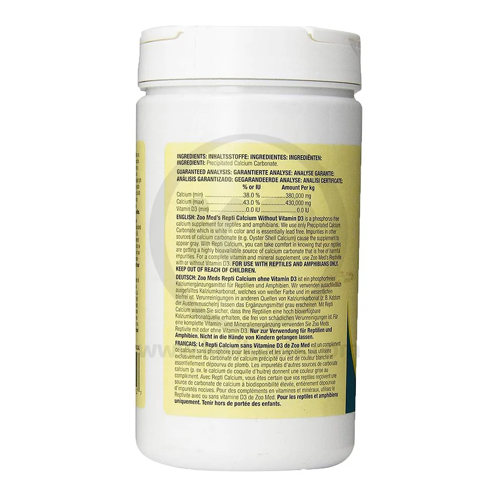 Zoo Med Repti Calcium with Vitamin D3 Reptile Supplement 12-oz - Image 2