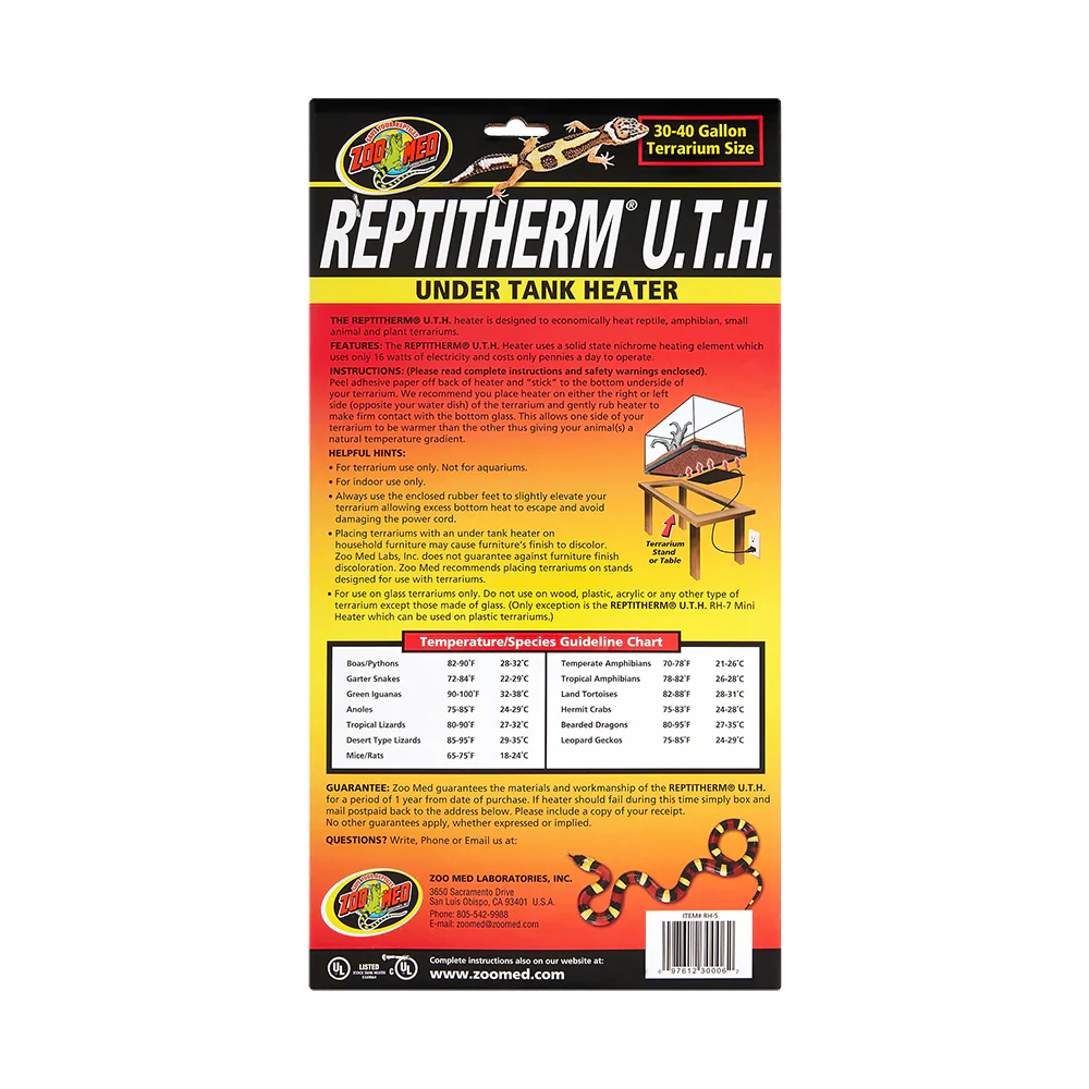 Zoo Med ReptiTherm Under Tank Heater (U.T.H) 16W 8 in X 12 in Medium - Image 2
