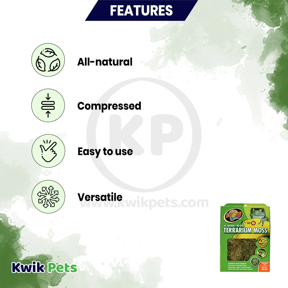 Zoo Med Terrarium Moss Substrate Green XL 30-40 gal - Image 3