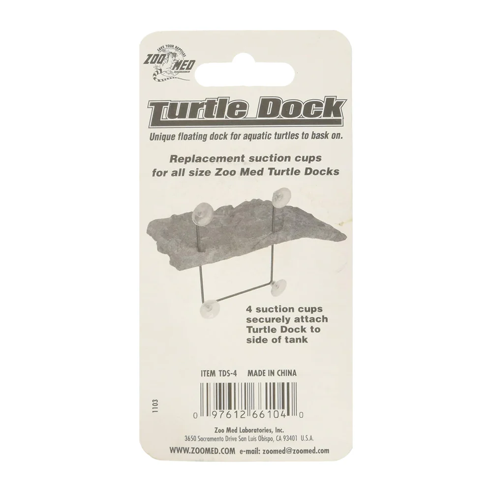 Zoo Med Turtle Dock Replacement Suction Cups Clear 4 Count - Image 2