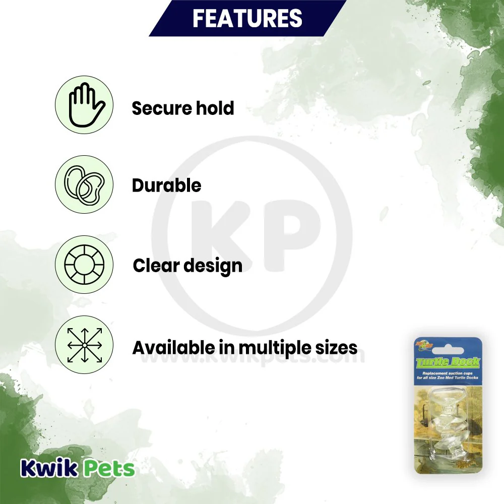Zoo Med Turtle Dock Replacement Suction Cups Clear 4 Count - Image 3