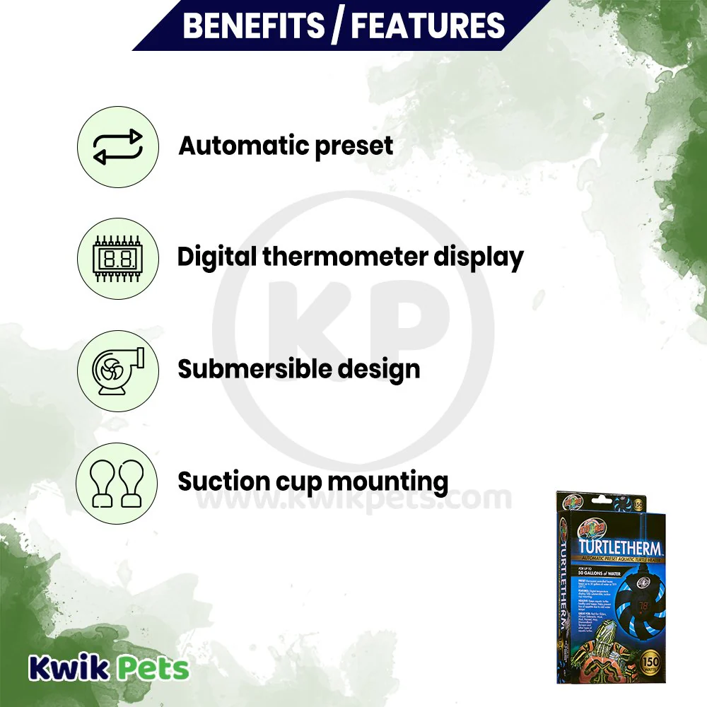 Zoo Med Turtletherm Automatic Preset Aquatic Turtle Heater 150W - Image 2