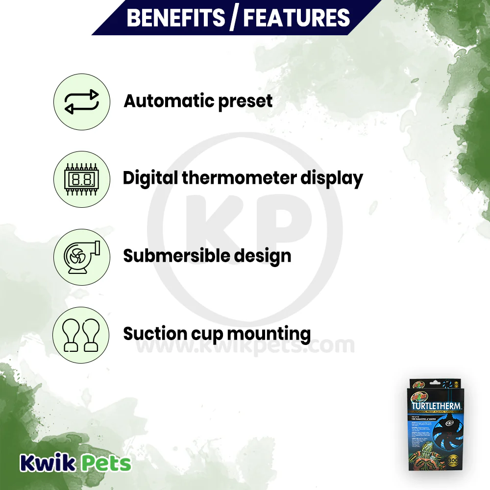Zoo Med Turtletherm Automatic Preset Aquatic Turtle Heater 300W - Image 2