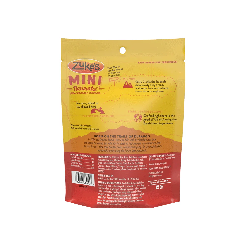 Zuke's Mini Naturals Training Dog Treats Chicken Recipe 6-oz - Image 2