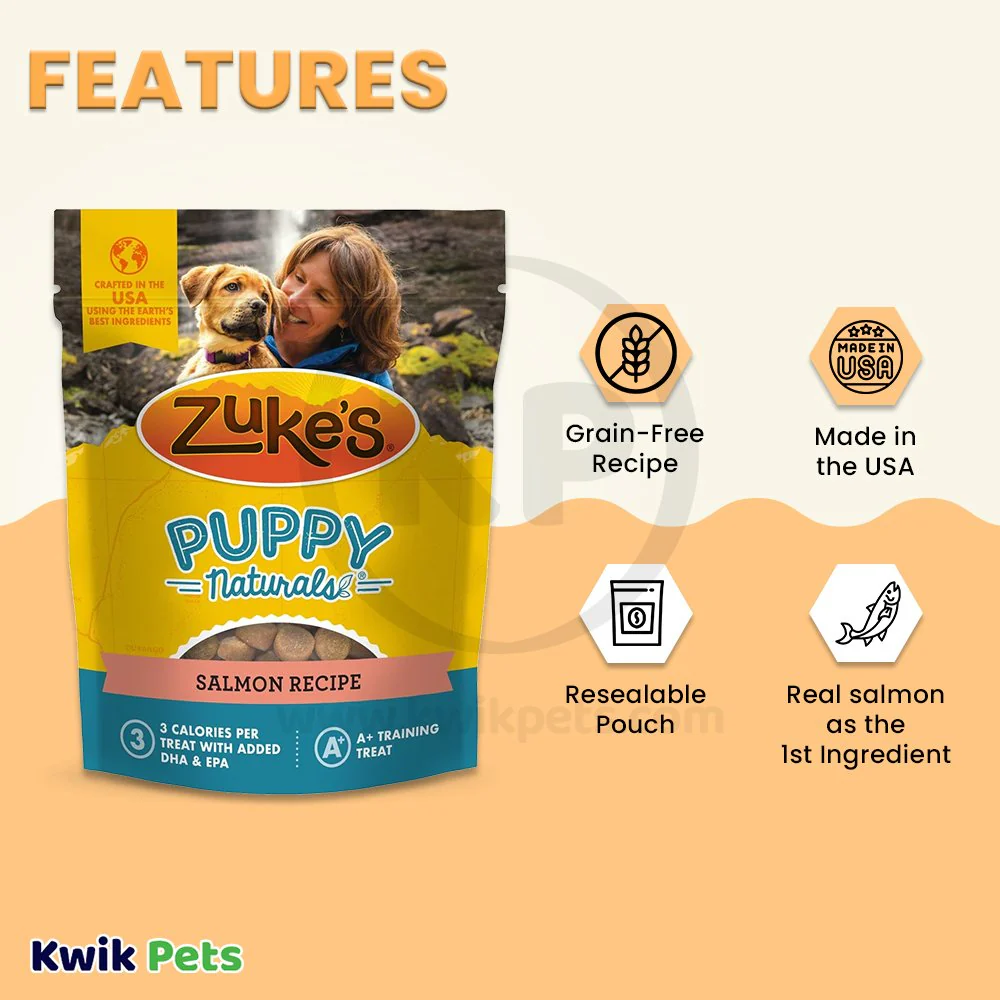 Zuke's Puppy Naturals Training Dog Treats Salmon Recipe 5-oz - Image 3