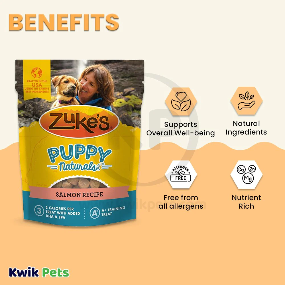 Zuke's Puppy Naturals Training Dog Treats Salmon Recipe 5-oz - Image 4