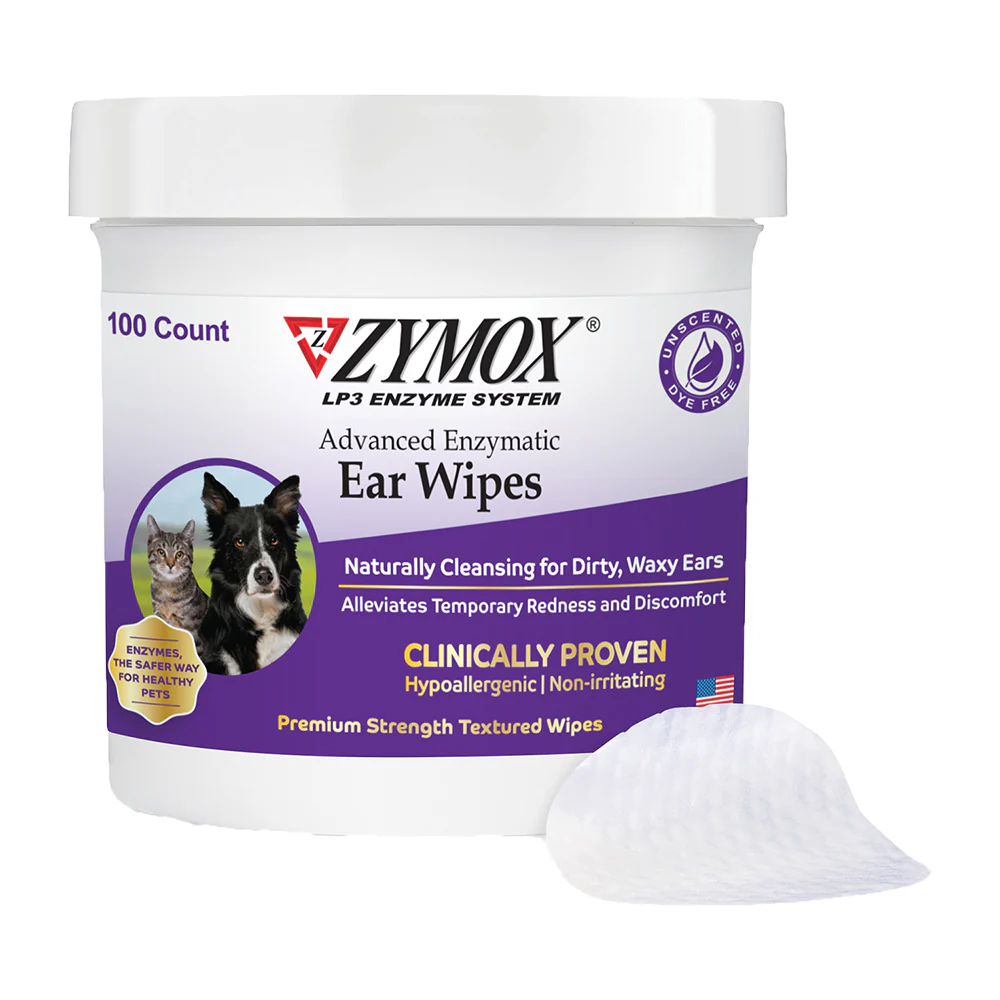 Zymox Advanced Enzymatic Ear Wipes for Dogs & Cats 100 Count - Image 5