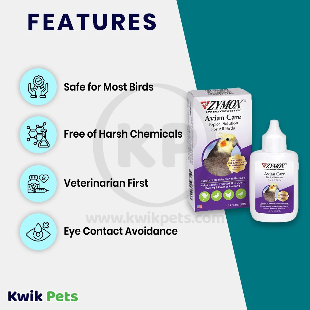 Zymox Avian Care Topical Solution for Birds 1.25-oz - Image 2