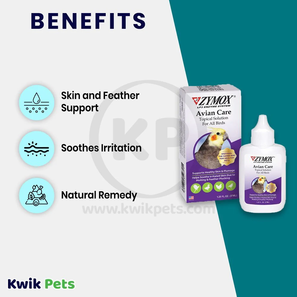 Zymox Avian Care Topical Solution for Birds 1.25-oz - Image 3