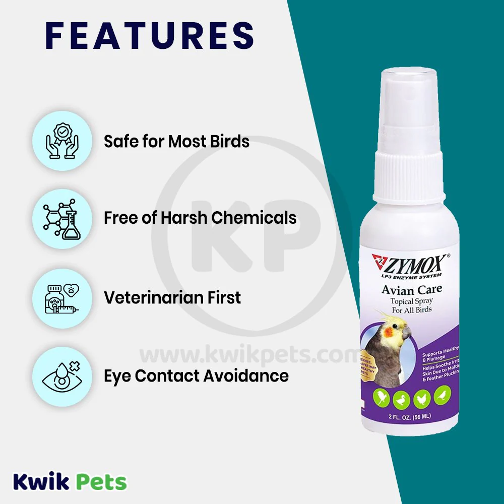 Zymox Avian Care Topical Solution Spray for All Birds 2-oz - Image 2