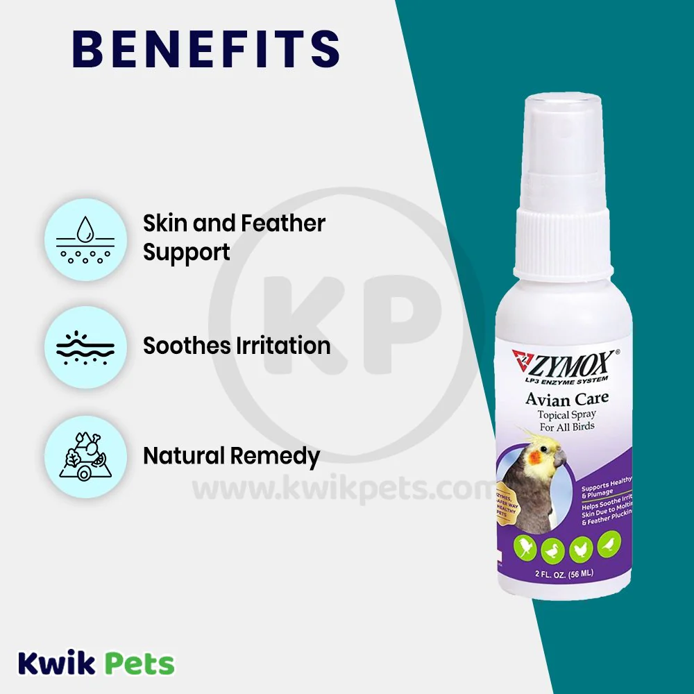 Zymox Avian Care Topical Solution Spray for All Birds 2-oz - Image 3