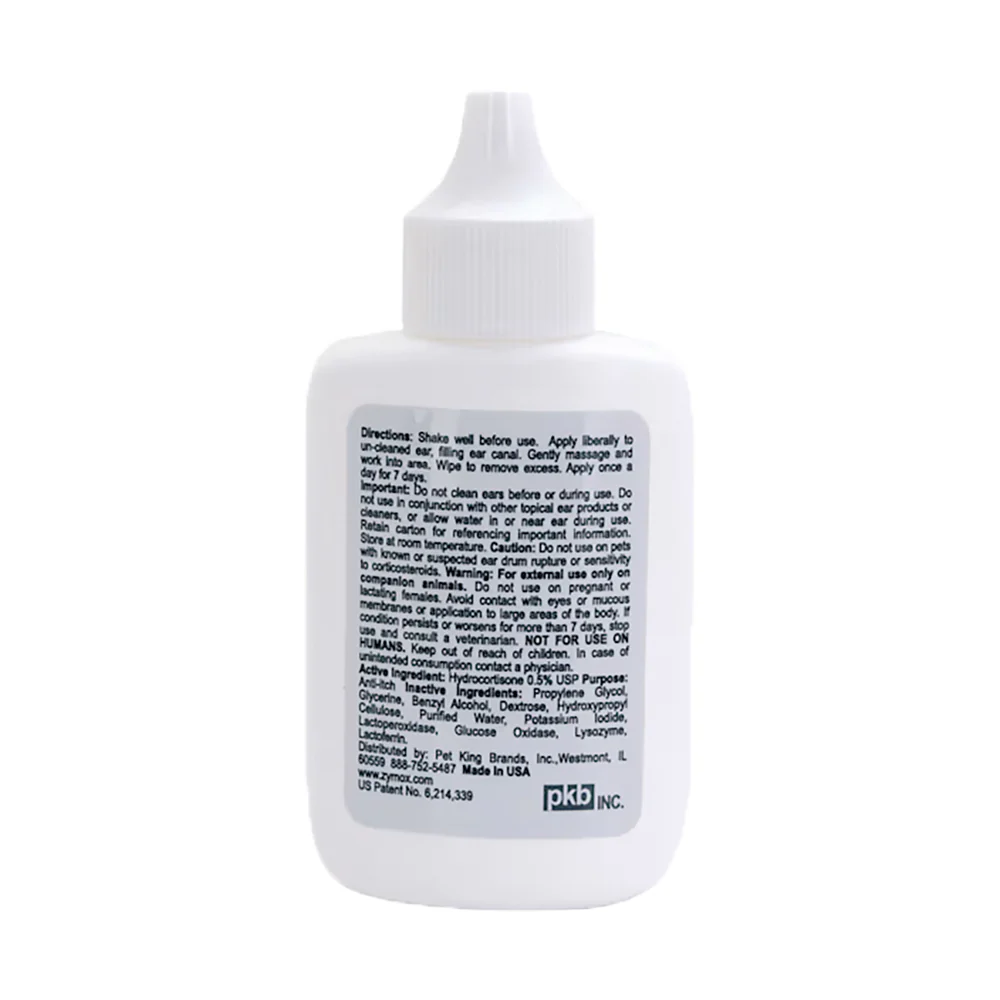 Zymox Ear Solution with .5% hydrocortisone 1.25-oz - Image 2