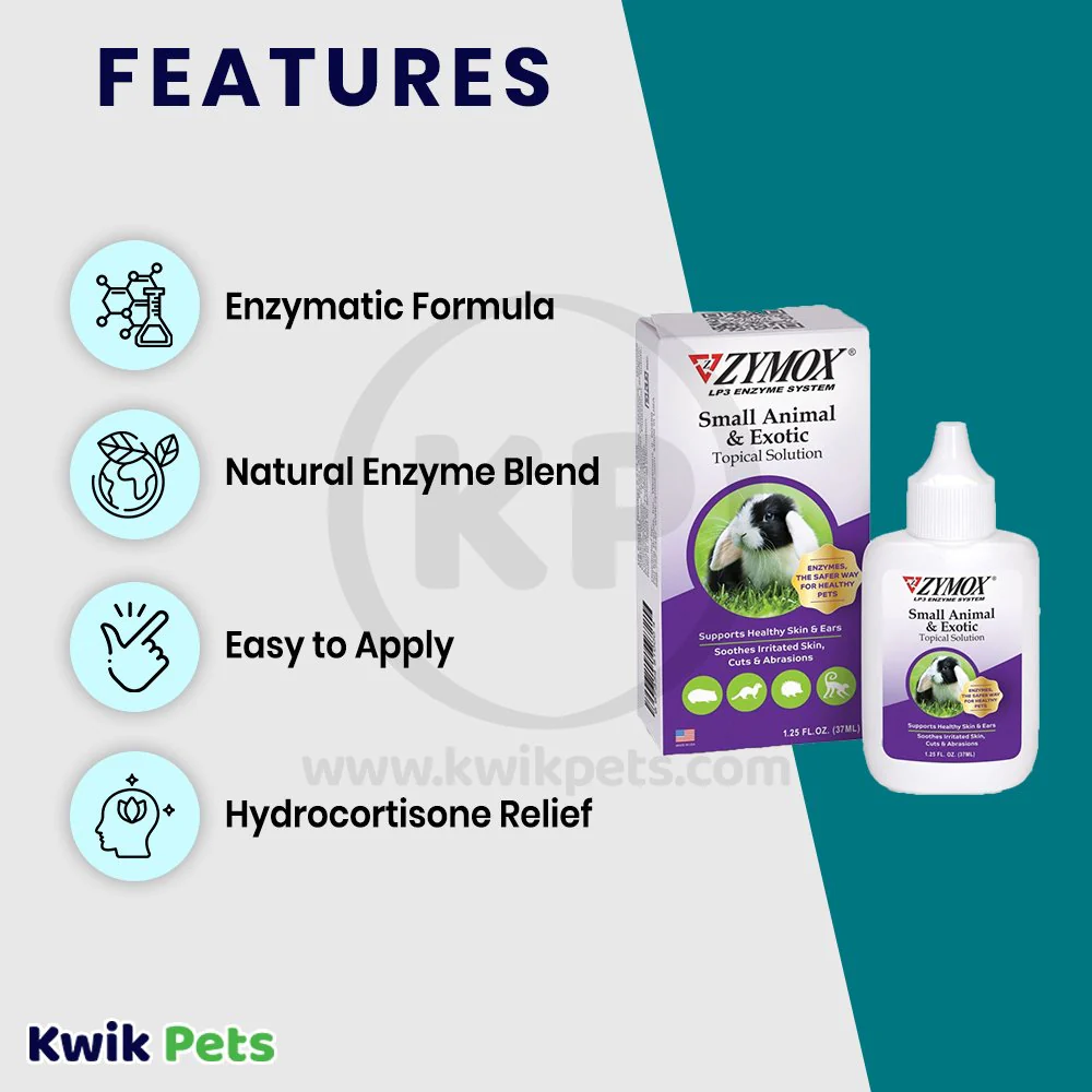 Zymox Small Animal & Exotic Topical Solution 1.25-oz - Image 2